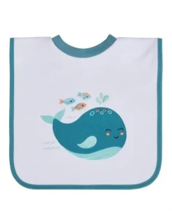 Big Softies Popover Bibs 3 Pack in Whale