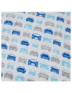 Big Softies Pre-washed Muslin Wraps 2 Pack in Blue