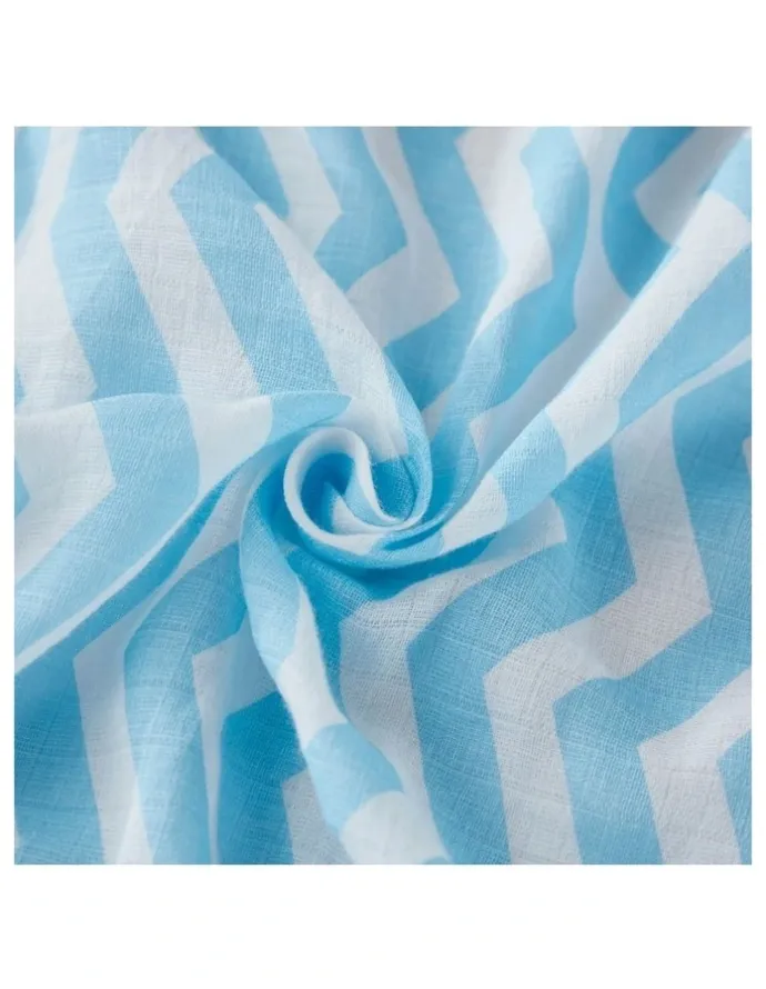 Big Softies Pre-washed Muslin Wraps 2 Pack in Blue