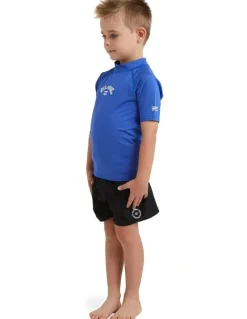 Billabong All Day Arch Rash Vest in Blue