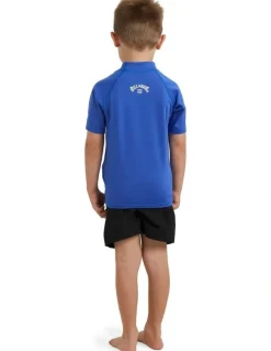 Billabong All Day Arch Rash Vest in Blue