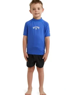 Billabong All Day Arch Rash Vest in Blue