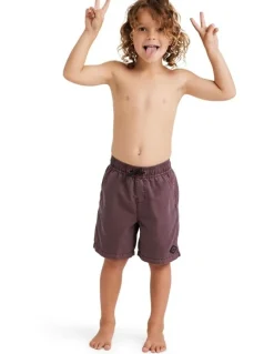 Billabong All Day Overdye Layback Boardshorts 13 (0-7 Years) in Red
