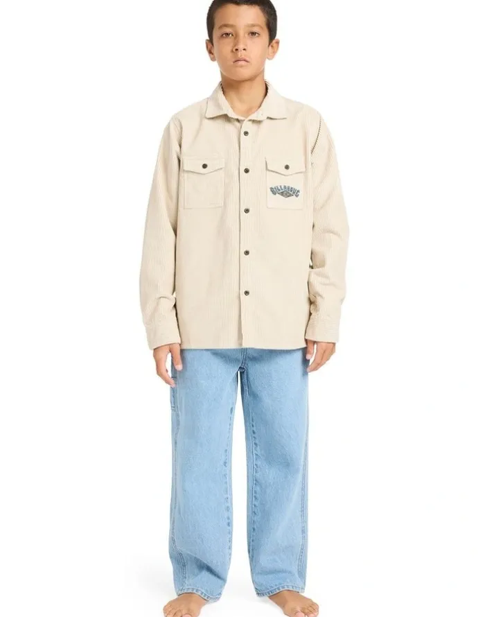 Billabong Bong Days Flannel Top in Grey