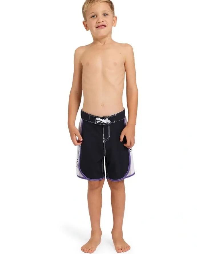Billabong Boys 2-7 Groms Spec Dbah Bio Wave Pro 13 Boardshorts in Black