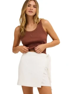 Billabong Costa Sol Wrap Mini Skirt in Salt Crystal