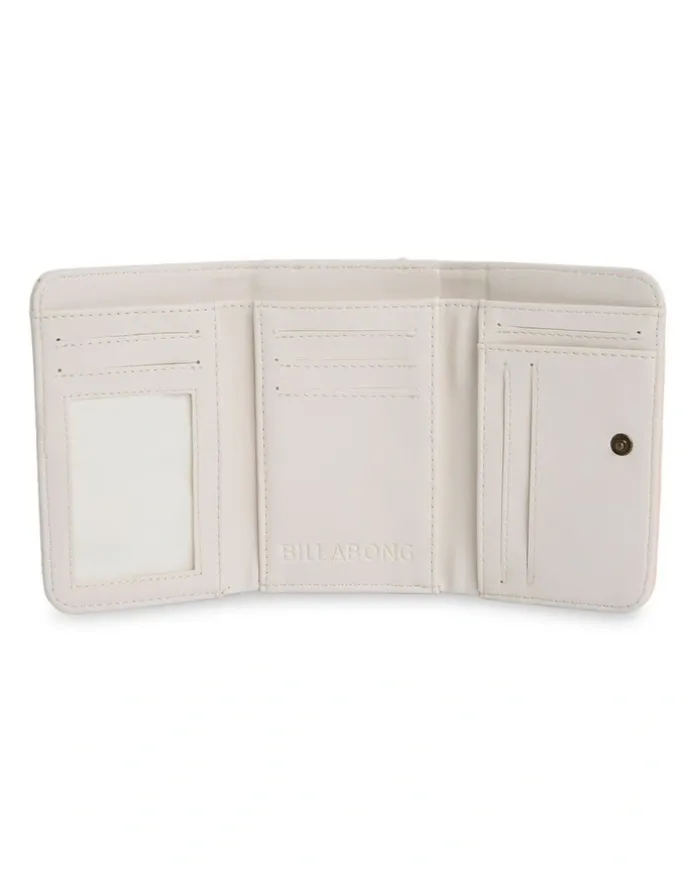 Billabong Girls Hibiscus Haze Tri Fold Wallet in Salt Crystal