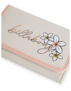 Billabong Girls Hibiscus Haze Tri Fold Wallet in Salt Crystal