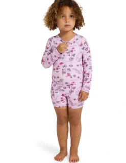 Billabong Girls 0-5 Hula Haze Long Sleeve Rash Vest Orchid
