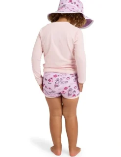 Billabong Girls 0-5 Hula Haze Long Sleeve Rash Vest Magnolia
