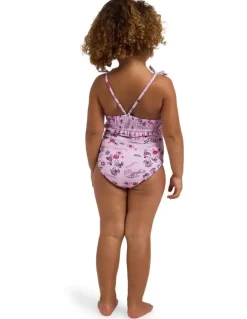 Billabong Girls 0-5 Hula Haze One Piece Swimsuit Orchid