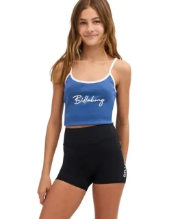 Billabong Girls 6-16 Sun Chaser Surf Sport Shorts in Black/Rose Gold