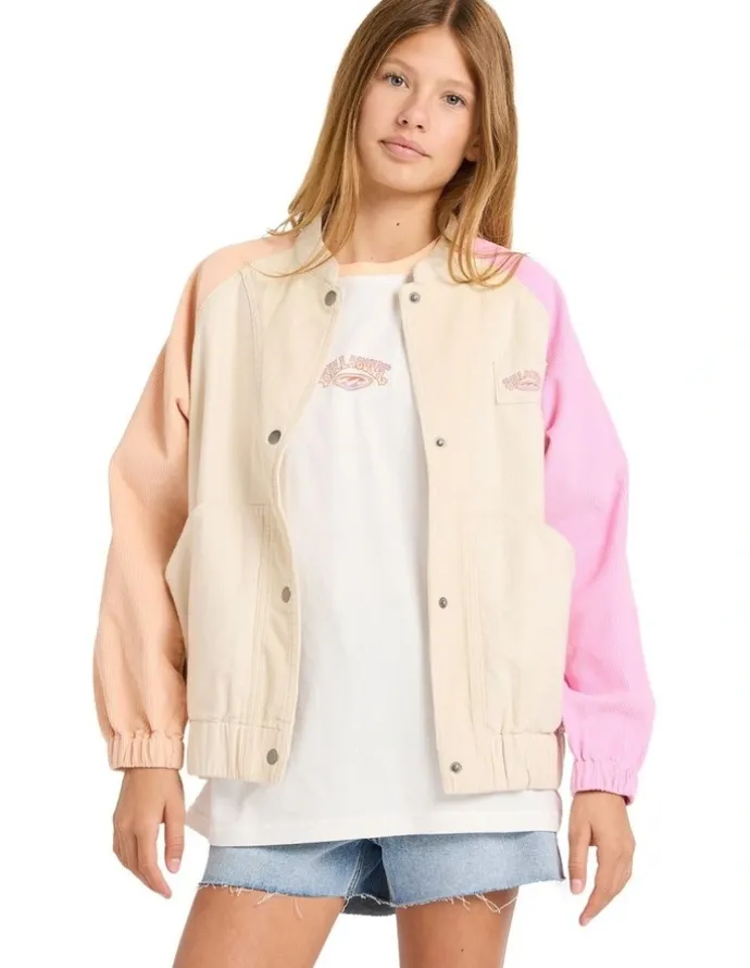 Billabong Old Dayz Corduroy Jacket in Cream