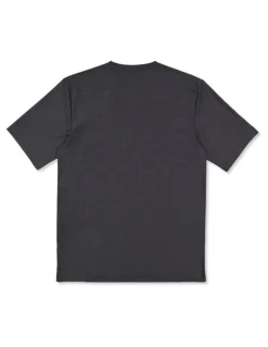 Billabong Shoreline Short Sleeve Rash Vest In Black Heather
