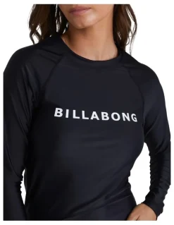 Billabong Society Long Sleeve Rash Vest in Black