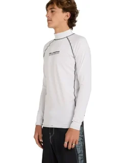 Billabong Spec 73 Long Sleeve Rash Vest in White