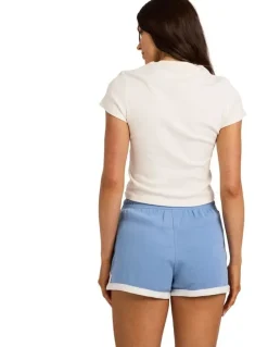 Billabong Surf Le Soleil Elastic Waist Shorts In Blue Horizon