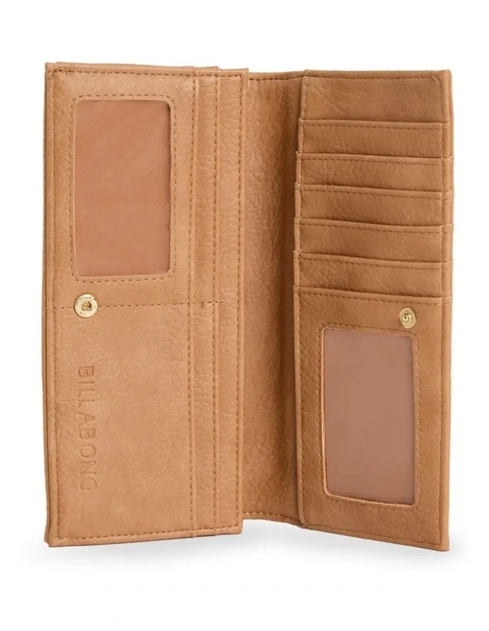 Billabong Tropical Rhapsody Bi Fold Wallet In Tan