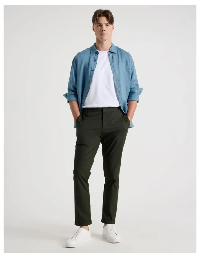 Blaq Ankle Pant in Khaki