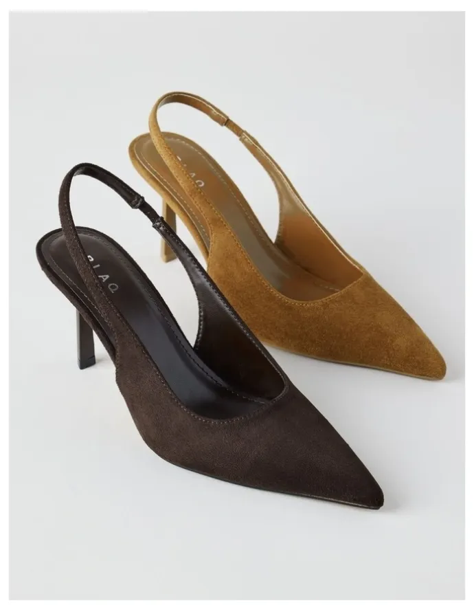 Blaq Breanna Heeled Shoes in Chocolate
