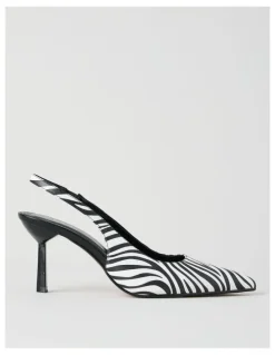 Blaq Breanna Heeled Shoes in Zebra
