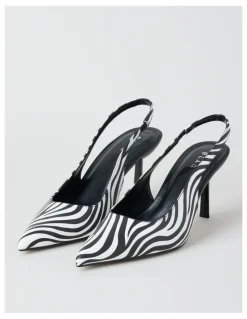 Blaq Breanna Heeled Shoes in Zebra
