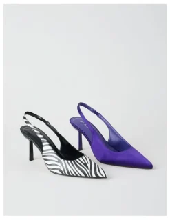 Blaq Breanna Heeled Shoes in Zebra