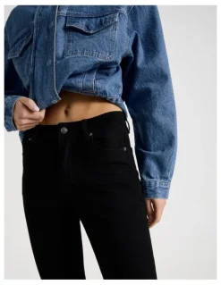 Blaq Denim Capri Pant in Black