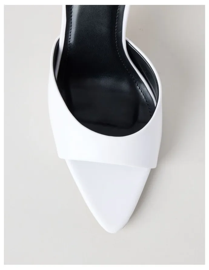 Blaq Georgina Sandal in White
