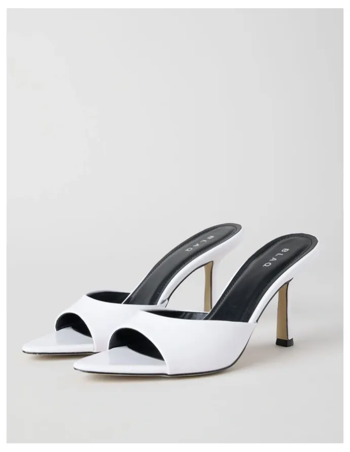Blaq Georgina Sandal in White