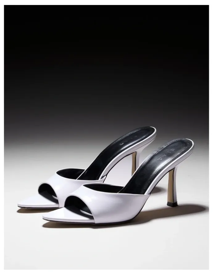 Blaq Georgina Sandal in White