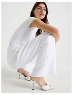 Blaq Georgina Sandal in White