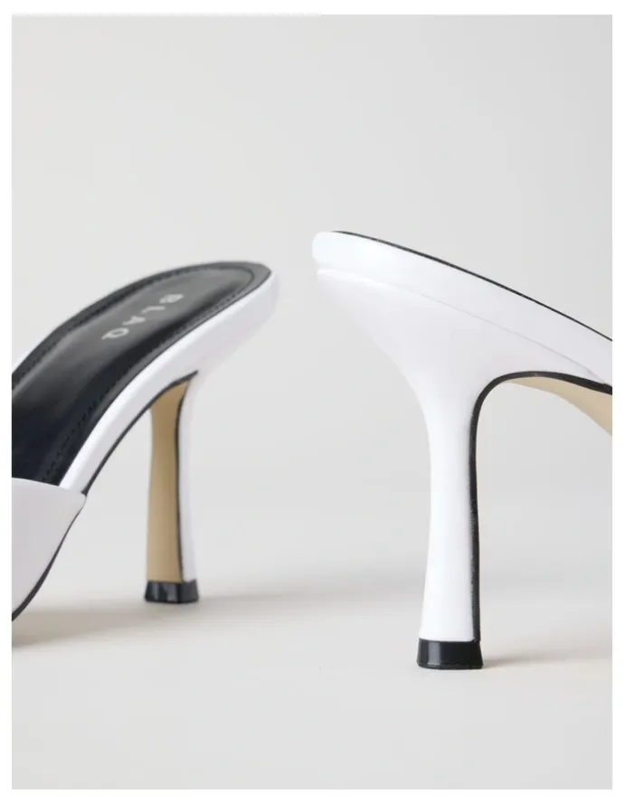 Blaq Georgina Sandal in White