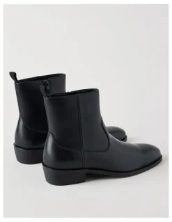 Blaq Jasper Cuban Heel Boot in Black