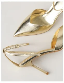 Blaq Mila Heeled Shoes in Gold