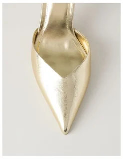 Blaq Mila Heeled Shoes in Gold