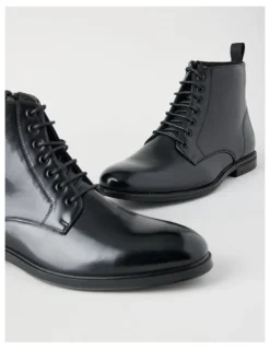 Blaq Oliver Lace Up Dress Boot in Black