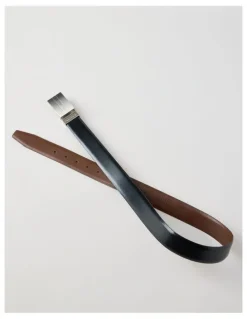 Blaq Plate Buckle Reversible Belt Black/Brown