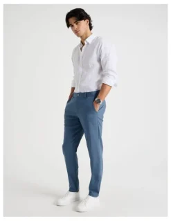 Blaq Slim Fit Dress Chino Pant in Blue