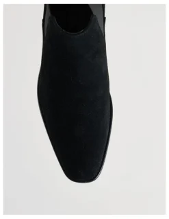 Blaq Soren Suede Chelsea Boot in Black