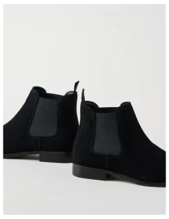 Blaq Soren Suede Chelsea Boot in Black