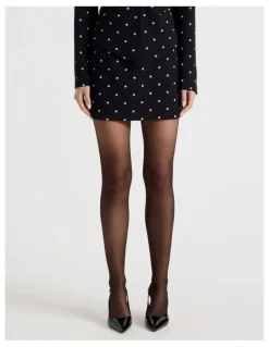 Blaq Spot Mini Skirt in Black