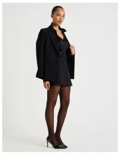 Blaq Tailored Mini Skirt in Black