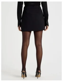 Blaq Tailored Mini Skirt in Black
