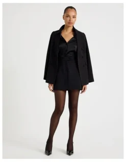 Blaq Tailored Mini Skirt in Black