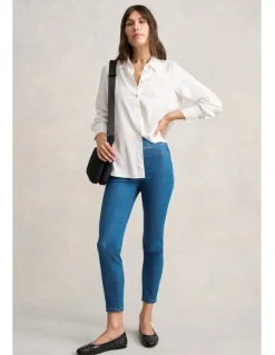 Blue Illusion Bengajean(R) 7/8 Skinny Leg - Indigo Mid Wash