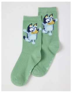 Bluey Cosy Knit Pyjama With Socks in Navy