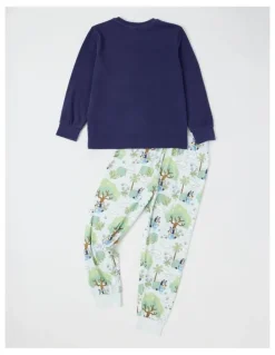 Bluey Cosy Knit Pyjama With Socks in Navy