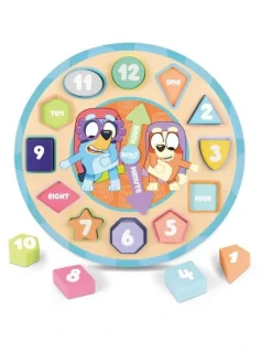 Bluey Wooden Puzzle Clock, Activity Toy