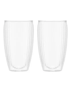 Bodum Pavina Double Wall with Ribs 450ml in Clear